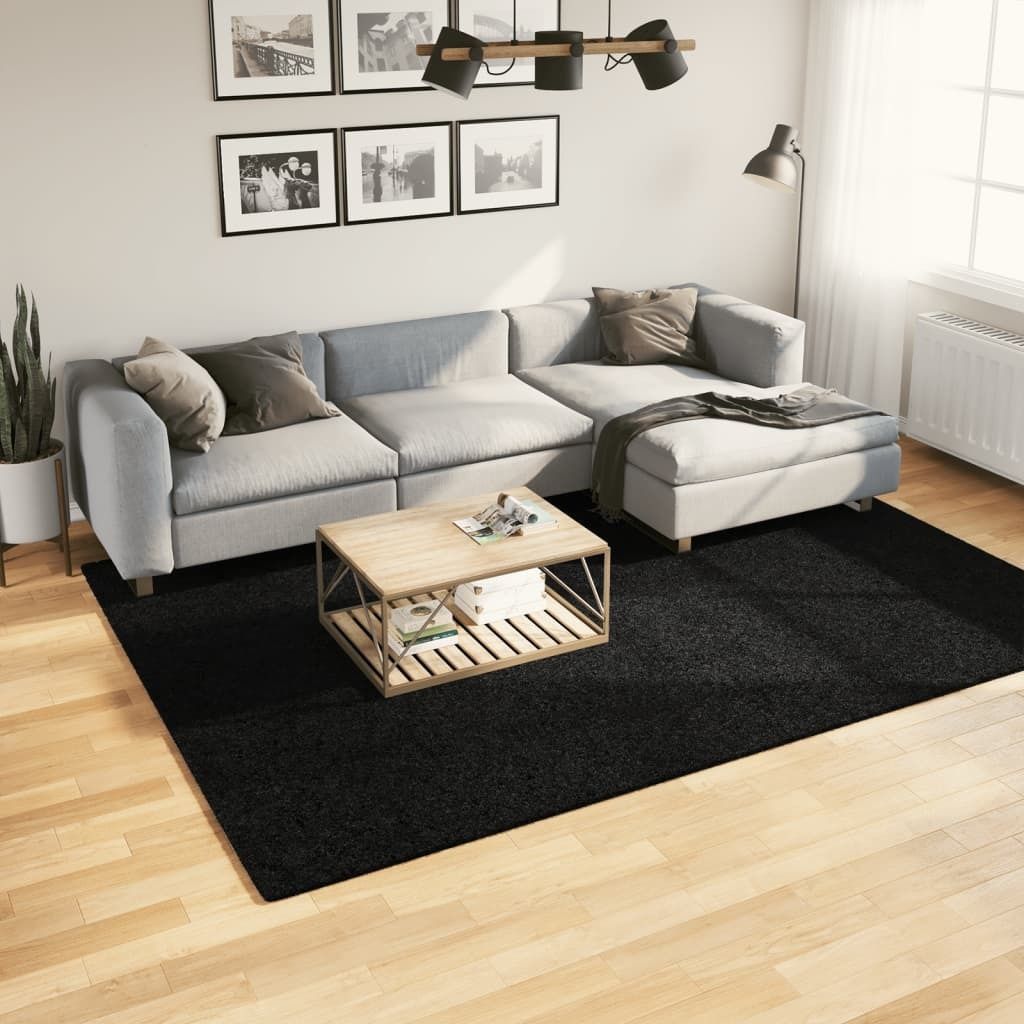 "SALE 2026"Teppich Wohnzimmer - Modern Stil - OVIEDO Kurzflor Schwarz 200x280cm NEU190568 - Designerteppiche