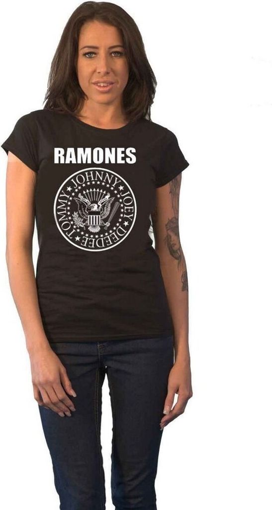Ramones - T-Shirt für Damen RO4311 (S) (Schwarz)