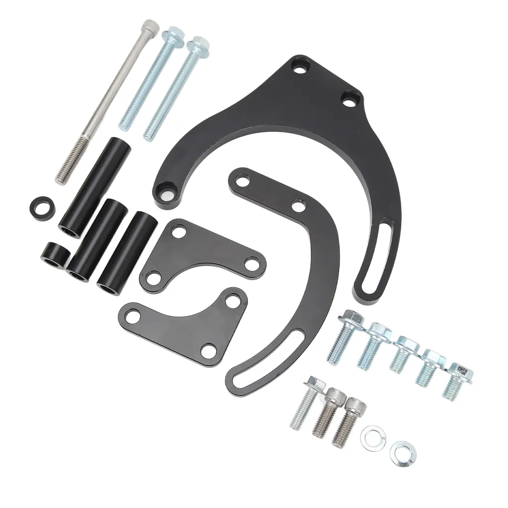 Kit Staffa Servosterzo Alluminio Lucido | Per Motori SBC Hot Rod