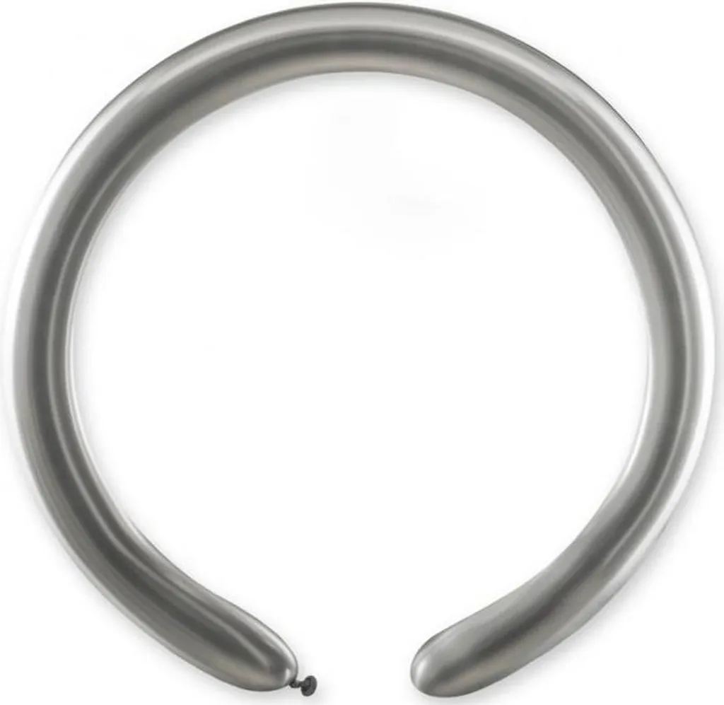 Ballons sculptables argent chrome 100 unités pour décors de fêtes chic