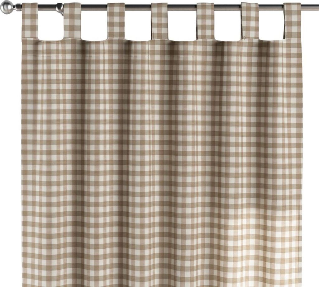 Dekoria Schlaufenschal, hellbraun-ecru, 130 x 245 cm