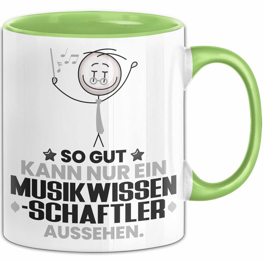 Musikwissenschaftler Geschenk Tasse So Gut Kann Nur Ein Musikwissenschaftler Aussehen Geschenkidee Kaffee-Becher (Grün)