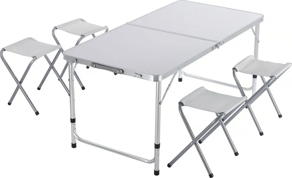Set table de pique-nique pliante 125 cm et 4 sièges pour repas extérieur