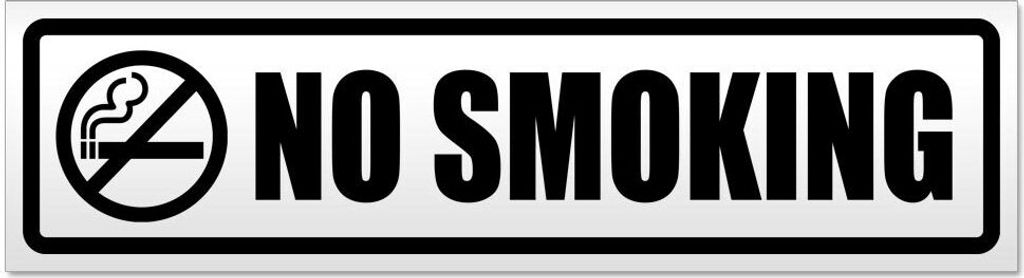 Kiwistar No Smoking Magnetschild Schild magnetisch - 45cm Schwarz - Magnetfolie für Auto PKW Kfz
