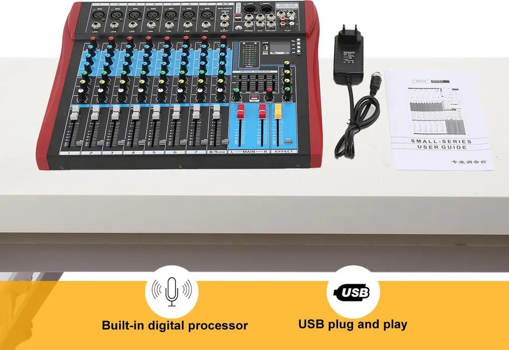 Mixeur audio 8 canaux avec interface Bluetooth et faders fluides M8 - 5