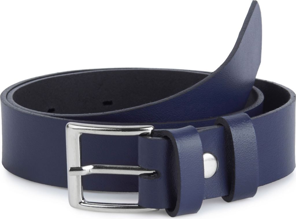 Ladeheid Kinder Gürtel Ledergürtel K1D5 (Navyblau-1, 75 cm (Gesamtlänge 94 cm))