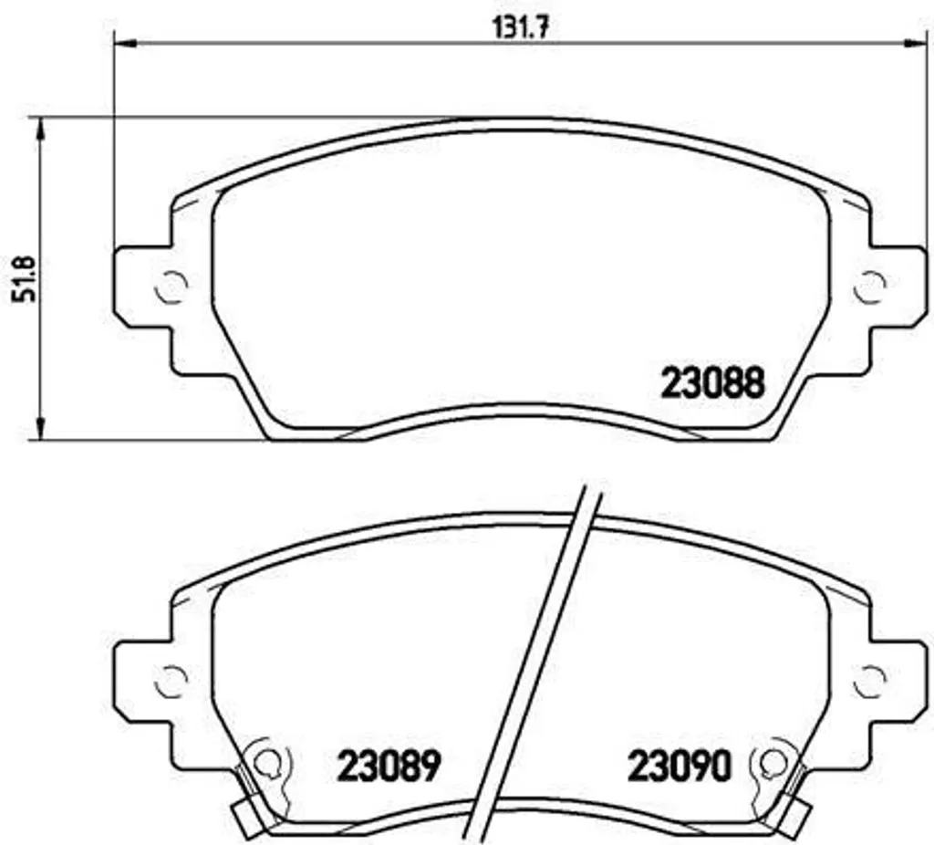 Plaquettes de frein Brembo P83042 avec système antibruit pour Corolla