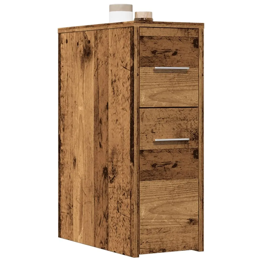 Mobiletto Bagno su Ruote Maison Exclusive - Legno Antico Salvaspazio