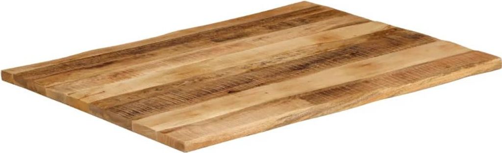 vidaXL Tischplatte mit Baumkante 110x80x2,5 cm Raues Mango Massivholz