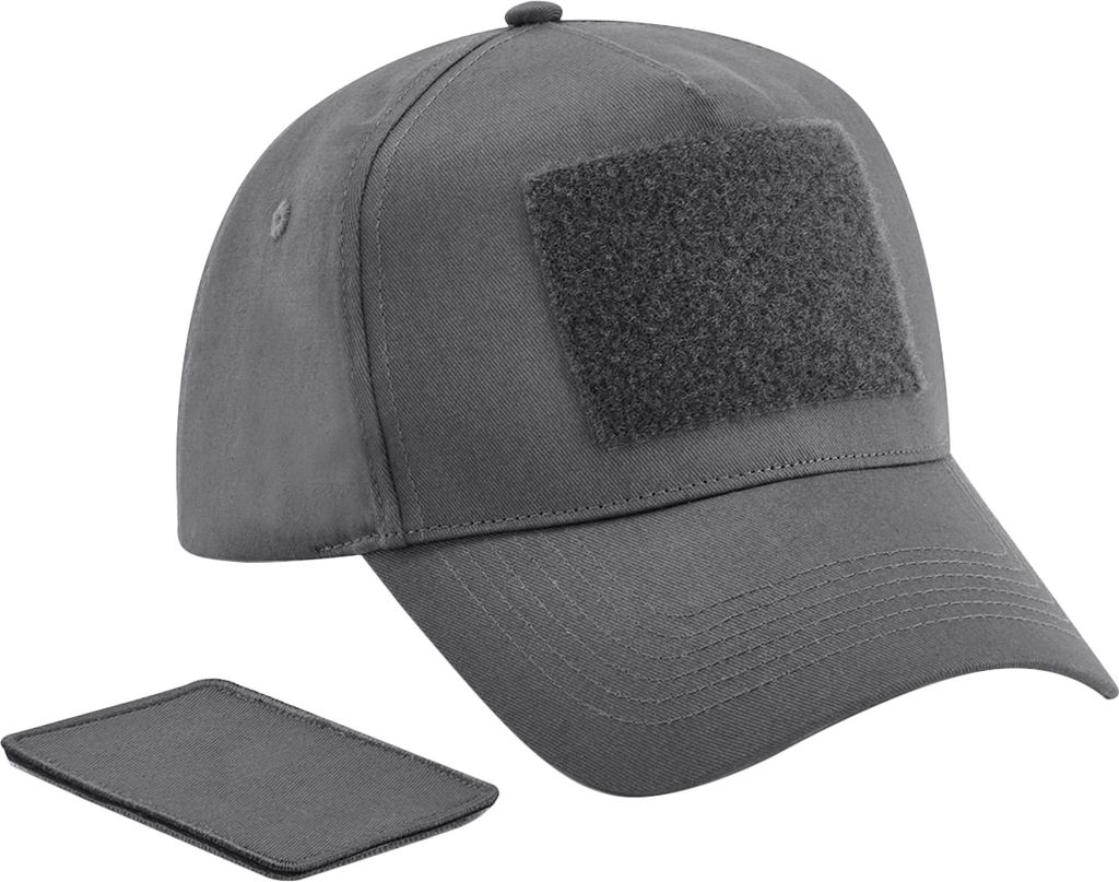 Beechfield - Baseball-Mütze Abnehmbarer Aufnäher PC4941 (Einheitsgröße) (Graphitgrau)