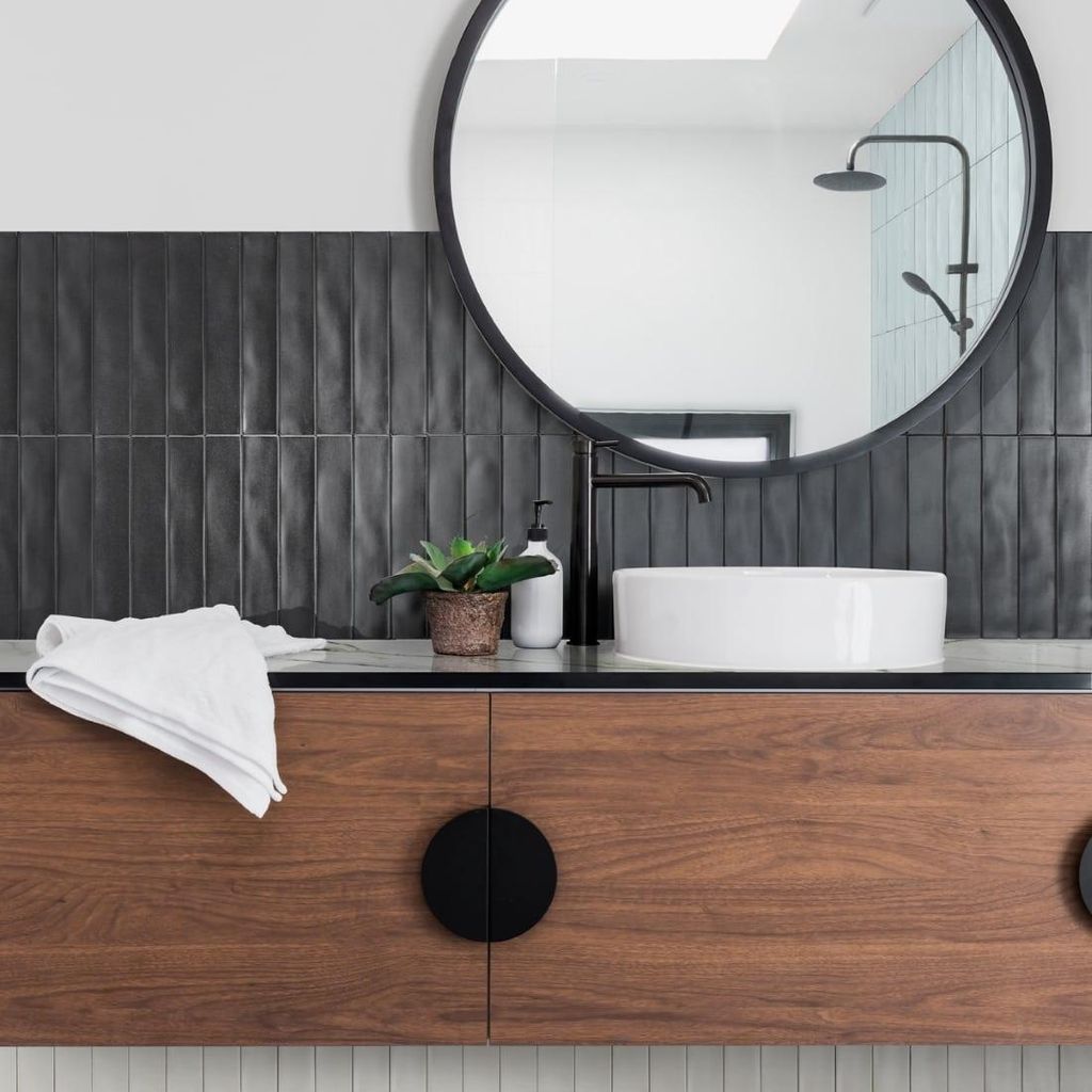 Fliesen Steinoptik Schwarz 5x30 cm CASA39 Ragno Wish