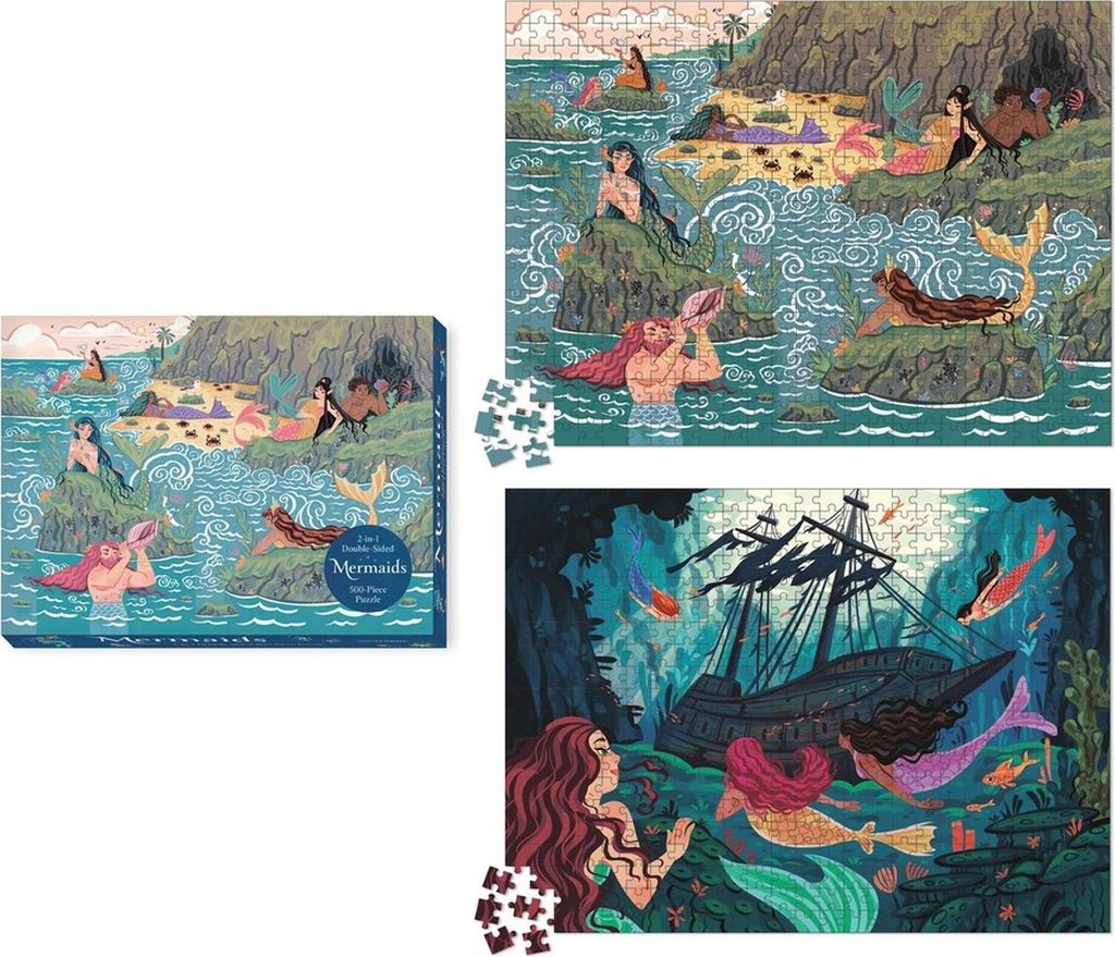Mermaids 2in1 Doublesided 500piece Puzzl – Lingua: Inglese
