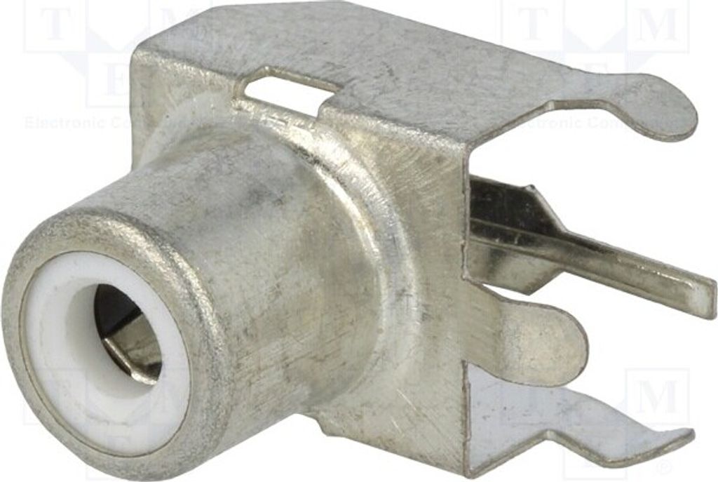 1x Buchse RCA THT mit 90°-Winkel Messing weiblich verzinnt 587 RCA (CINCH)-Steckverb