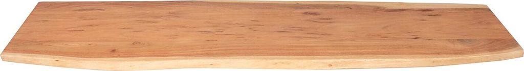 Tischplatte 140x40 cm Louisa, Holzplatte Akazienholz massiv + naturfarben + lackiert, Baumkanten-Platte für Heimwerker, Arbeitsplatten, Tische & F...