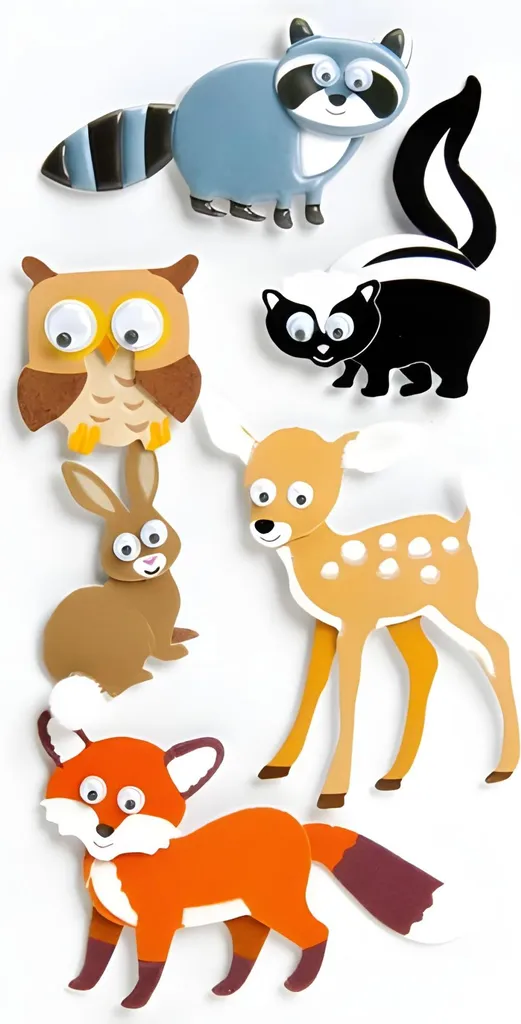 Stickers forêt Heyda 203780692 motifs variés pour décorer vos carnets