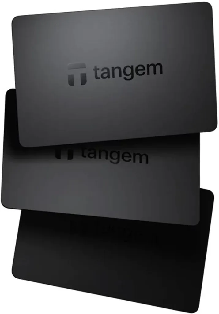 Cold Wallet Crypto Tangem 2.0 - Coffret de 3 Cartes NFC Sécurisées Noir