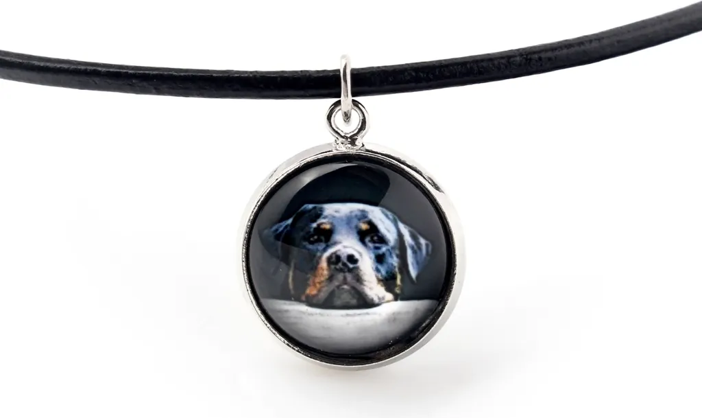 Regalo Personalizzato Rottweiler - Collana con Foto Artigianale Art-Dog