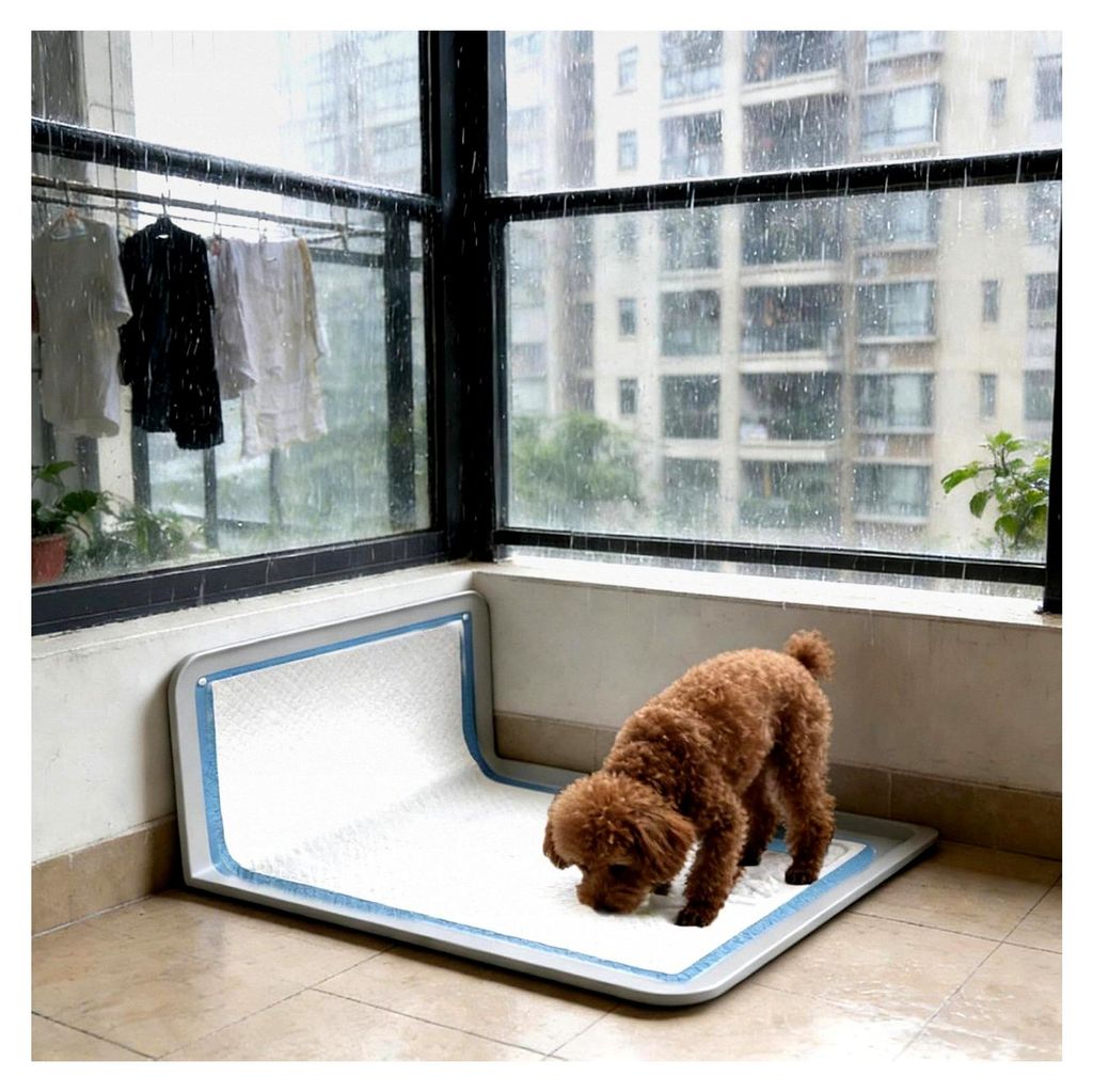 Hundetablett – L-förmige Katzentoilette, auslaufsicher, für Haustiere, Welpen, kleine Hunde, Katzen, Reisen, Auto im Freien