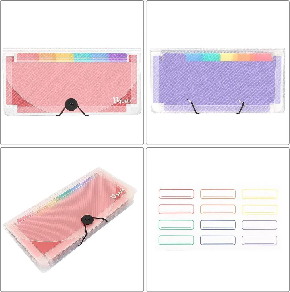 Trieur document A4 transparent 13 positions en plastique - 2 pièces - 5
