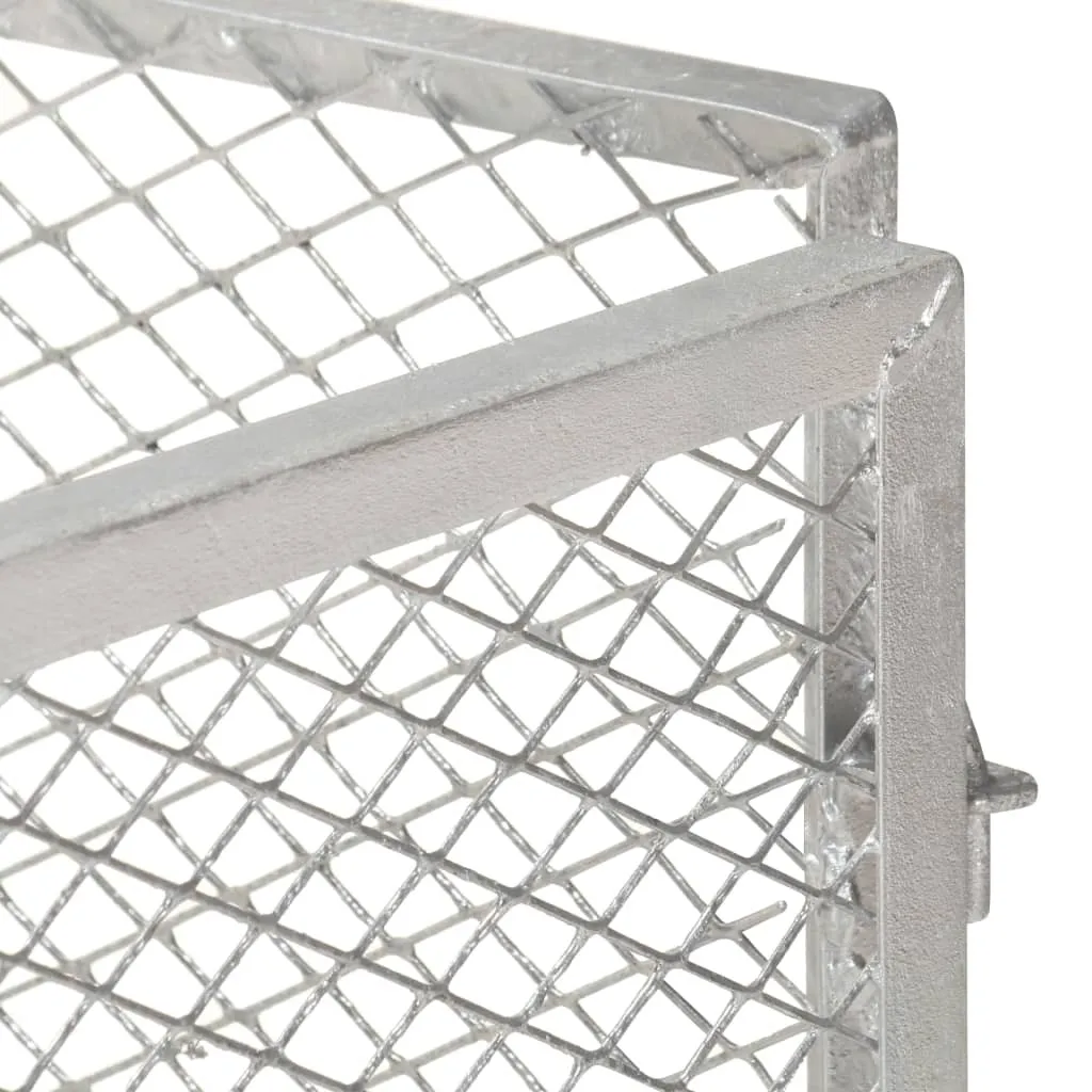 Composteur de jardin pour déchets verts 85x85x70 cm en métal gris