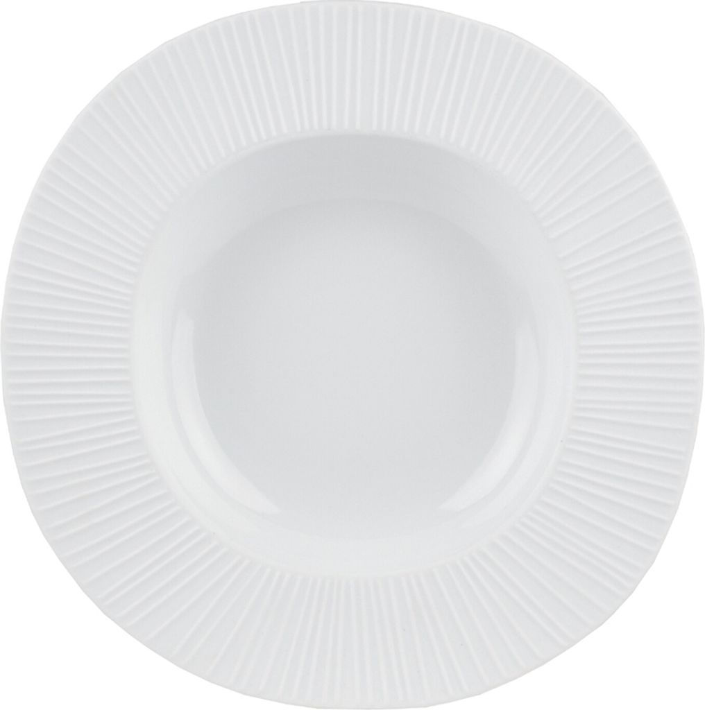 Porcelánový hlboký tanier s vrúbkami Obrázok produktu 