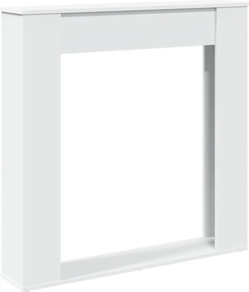 vidaXL Cornice per caminetto bianca 100x20x100 cm materiale a base di legno