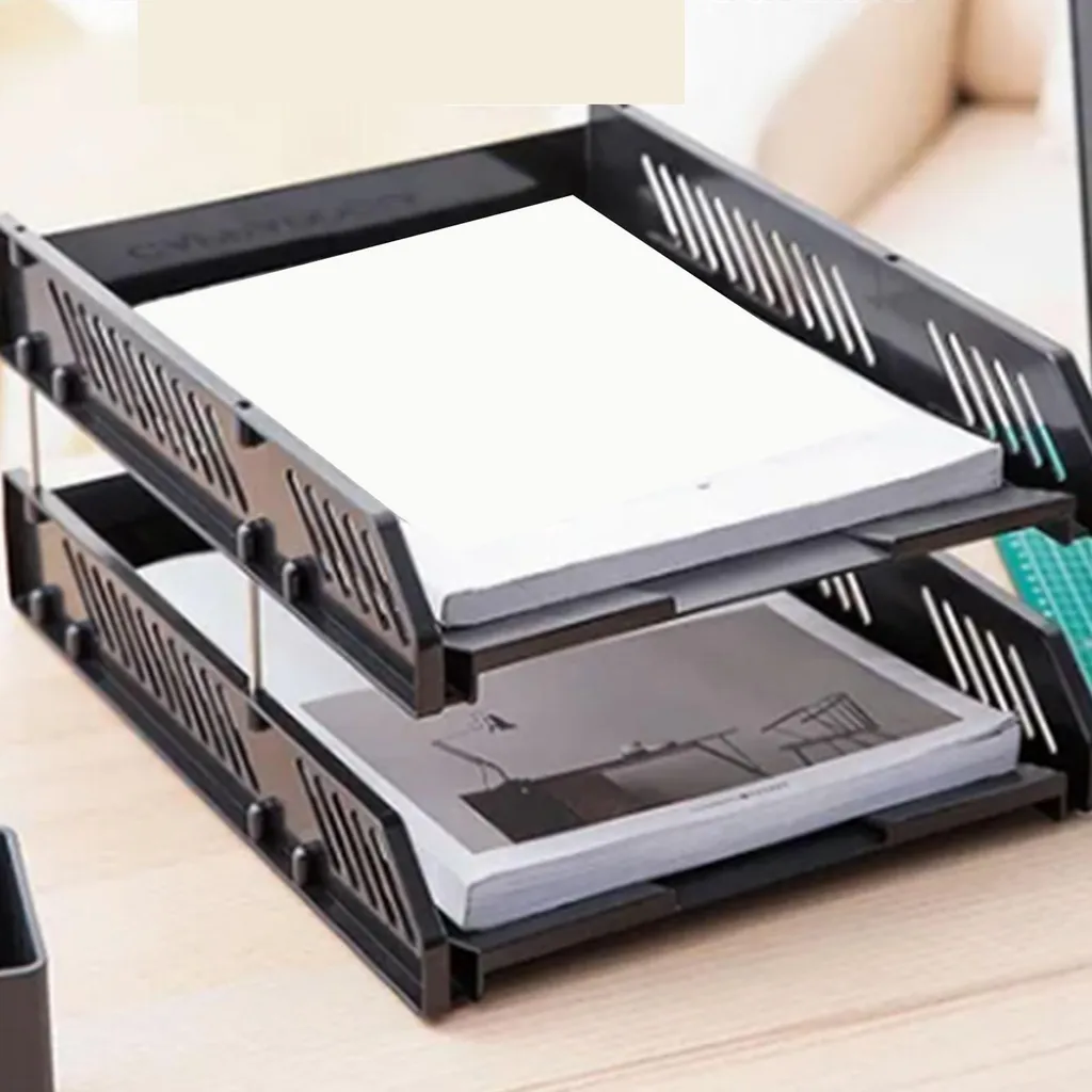Organiseur de papier pour bureau et école - Classeur A4 double rangement