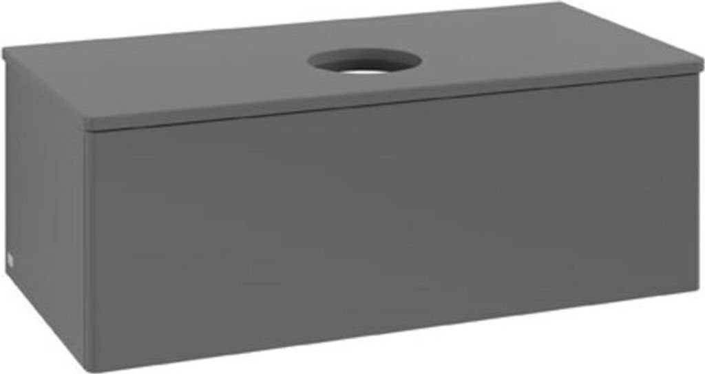 V&B Waschtischunterschrank ohne Frontstruktur Antao 100x36x50cm, WBP Lac, Anthrac. m Lac