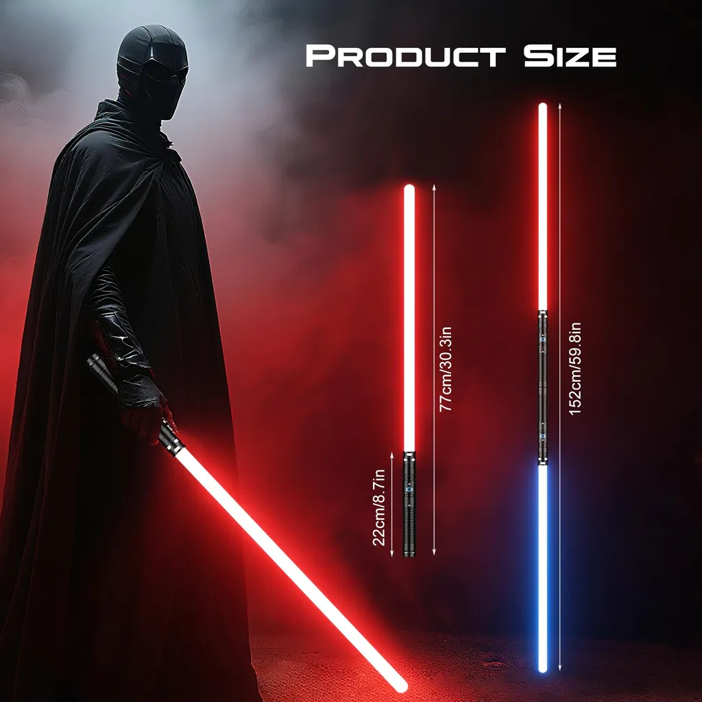 Sabre laser lumineux 15 couleurs avec sons réels - Kit duel 2 en 1