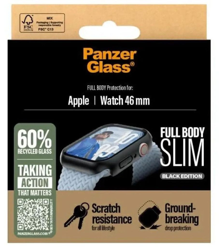 Screen Protector Snappie Full Body Slim Black Apple Watch 10 46mm