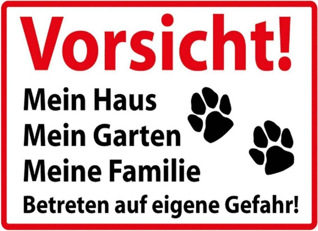 AdriLeo Meerschweinchen Schild - Vorsicht 15x20cm Aluverbund
