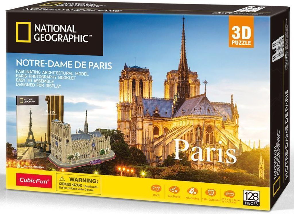 3D-Puzzle Notre-Dame de Paris – 128 Teile Produktbild 