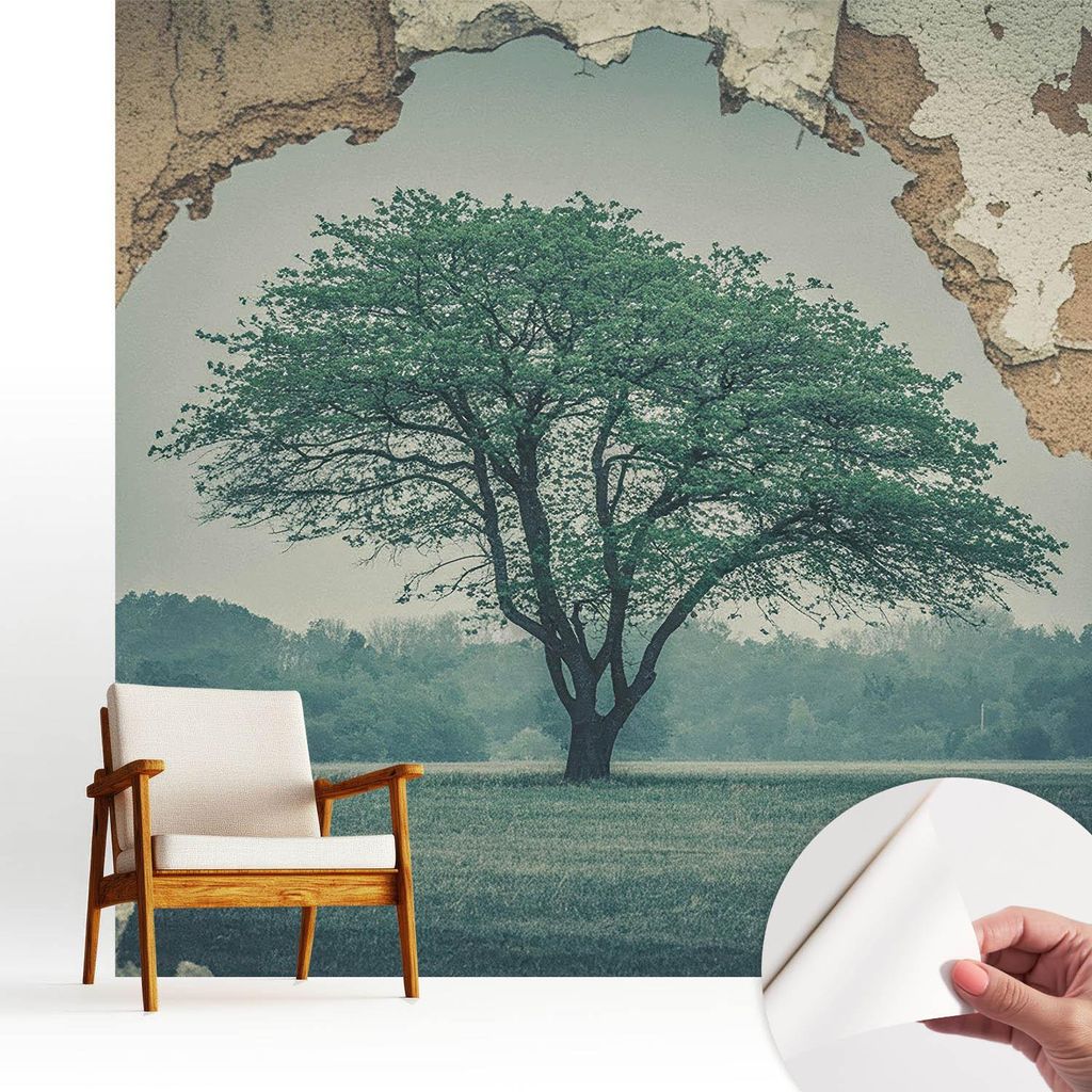 Fototapete selbstklebend - 250x250 cm - Tapete - Wandtapete - Wandbilder - Klebefolie - Dekofolie - Tapete Folie - Wand - Dekoration - Wohnzimmer -...