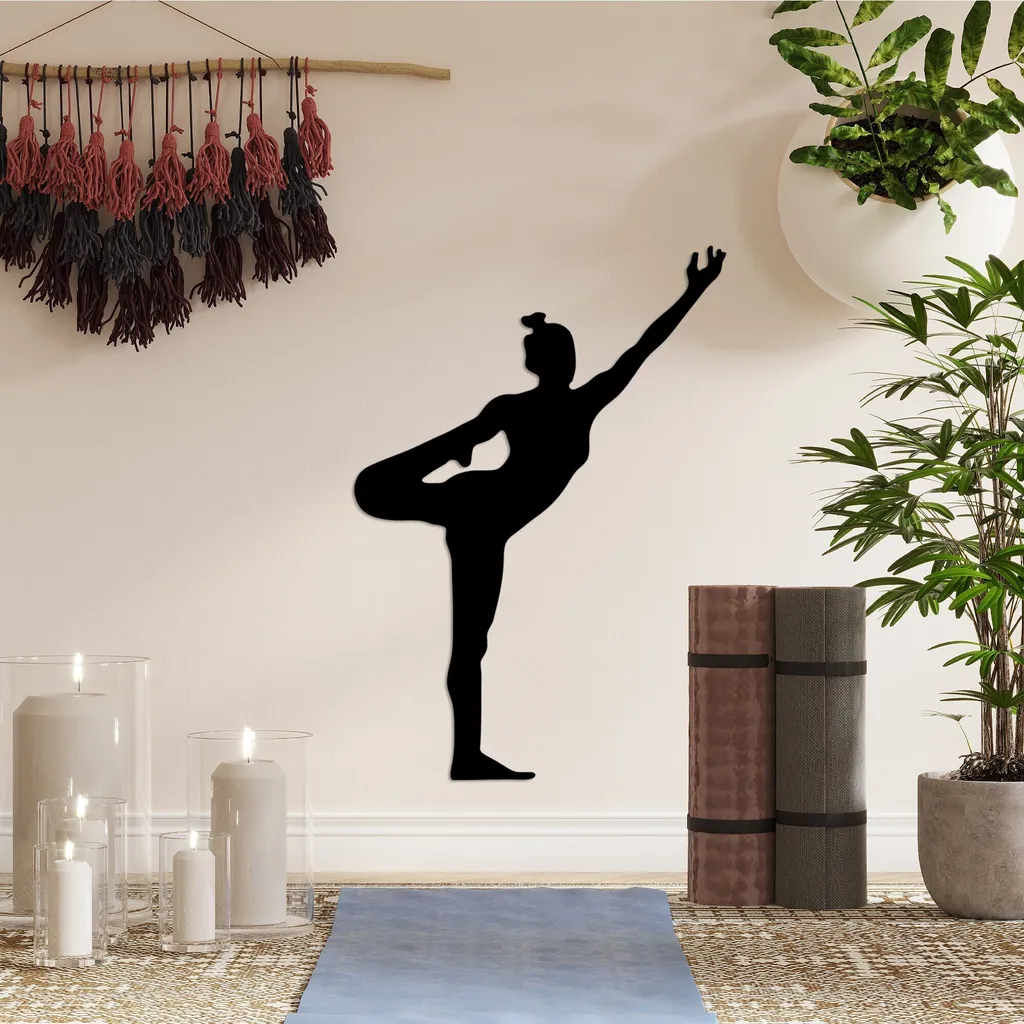 Habillez vos Murs Vides avec la Décoration Murale Métal Yoga 19 Noire