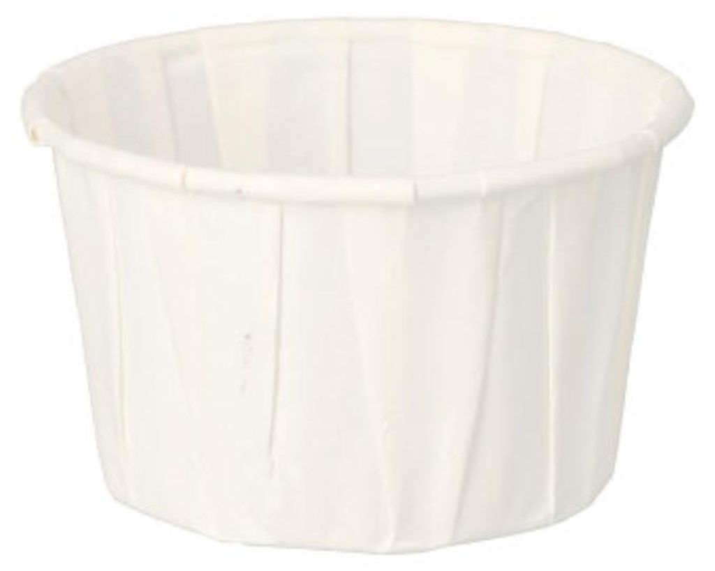 100 Dressingbecher, Papier "pure" 110 ml Ø 7 cm · 4,2 cm weiss