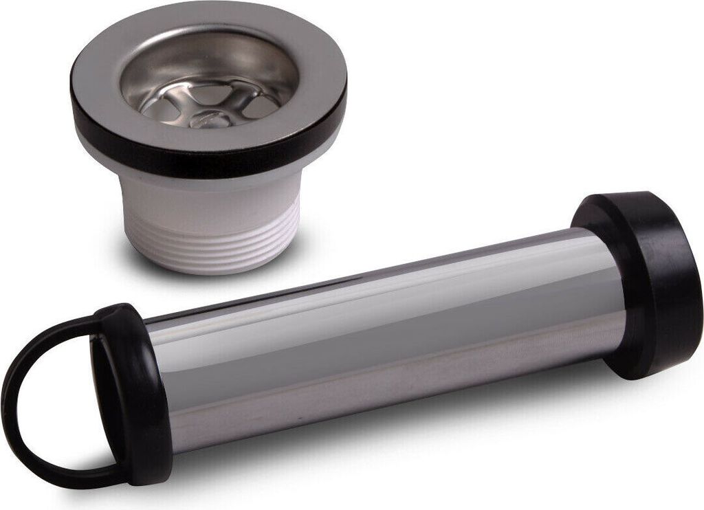 Ablaufgarnitur 1 1/2" x 40mm mit Standrohr verchromt für Spülbecken Spülwanne