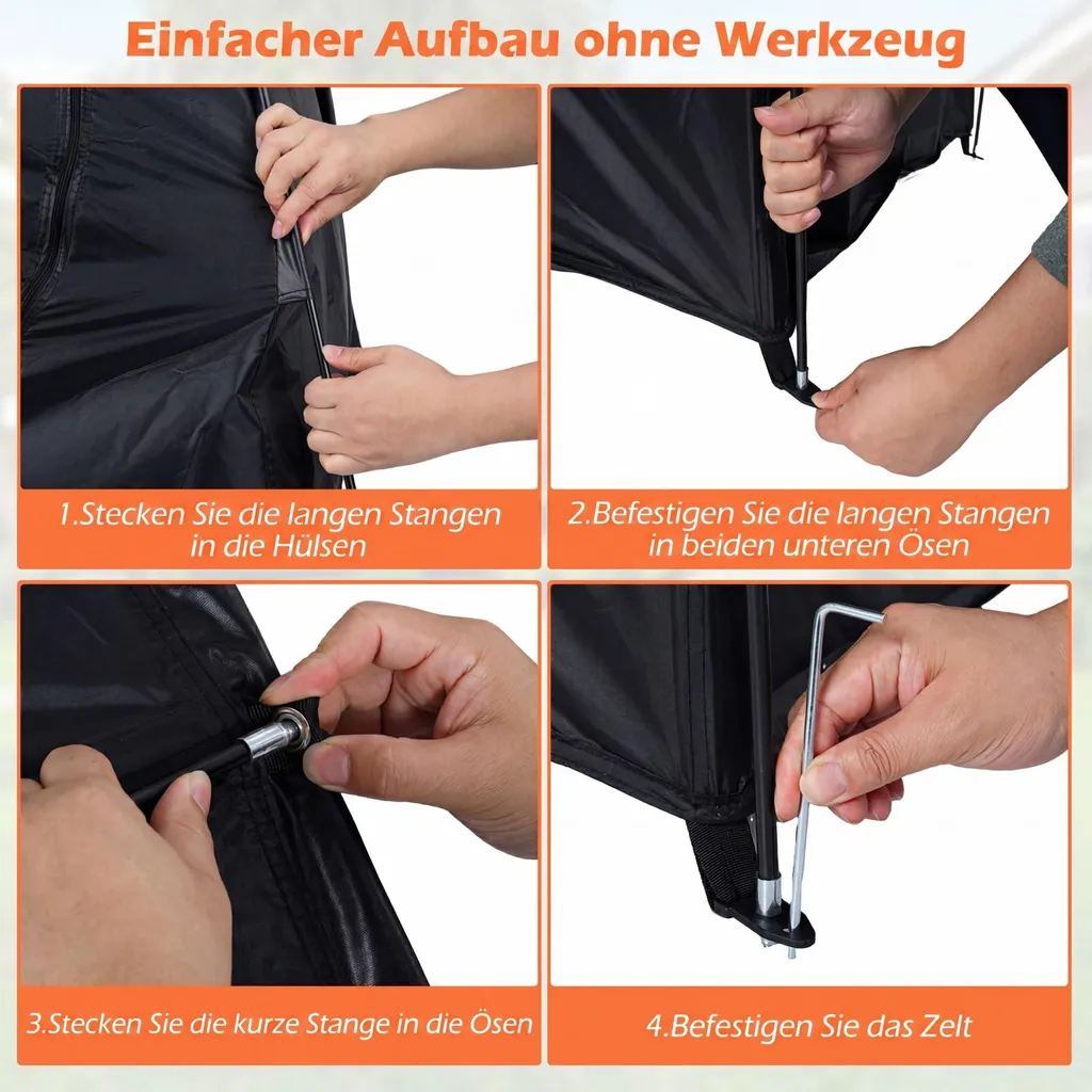Garage portable pour 2 vélos : solution de rangement camping et jardin - 8