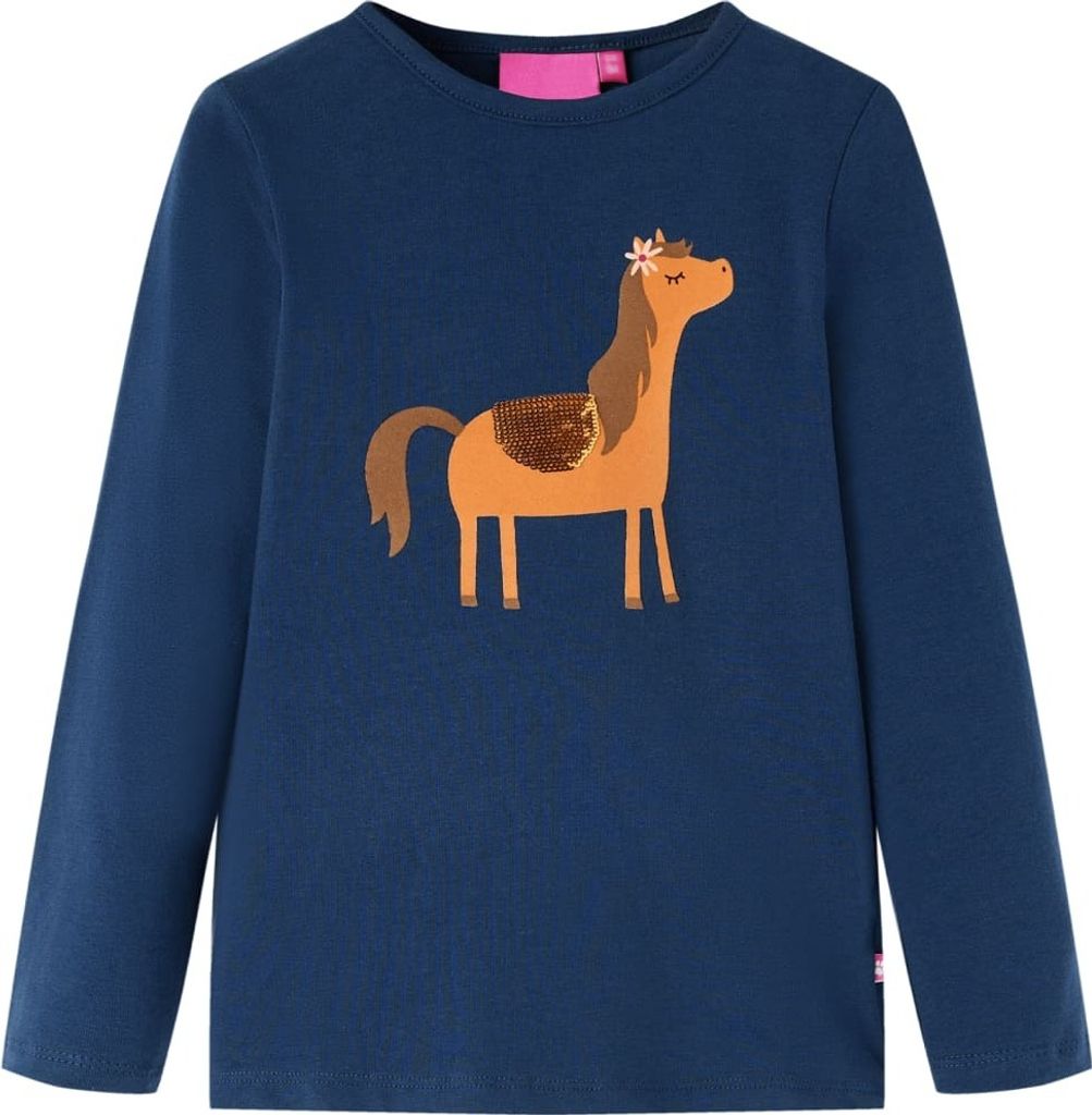 HOMMIE Kinder-Langarmshirt - Modernes und langlebige - Marineblau 116 Promotion492025 - Arbeitshosen