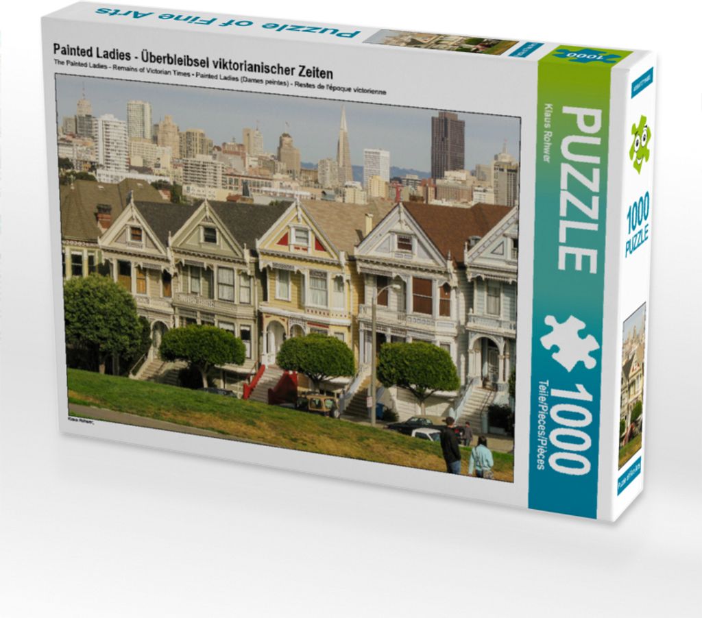 CALVENDO Puzzle Painted Ladies - Überbleibsel viktorianischer Zeiten | 1000 Teile Lege-Größe 64x48cm Foto-Puzzle für glückliche Stunden