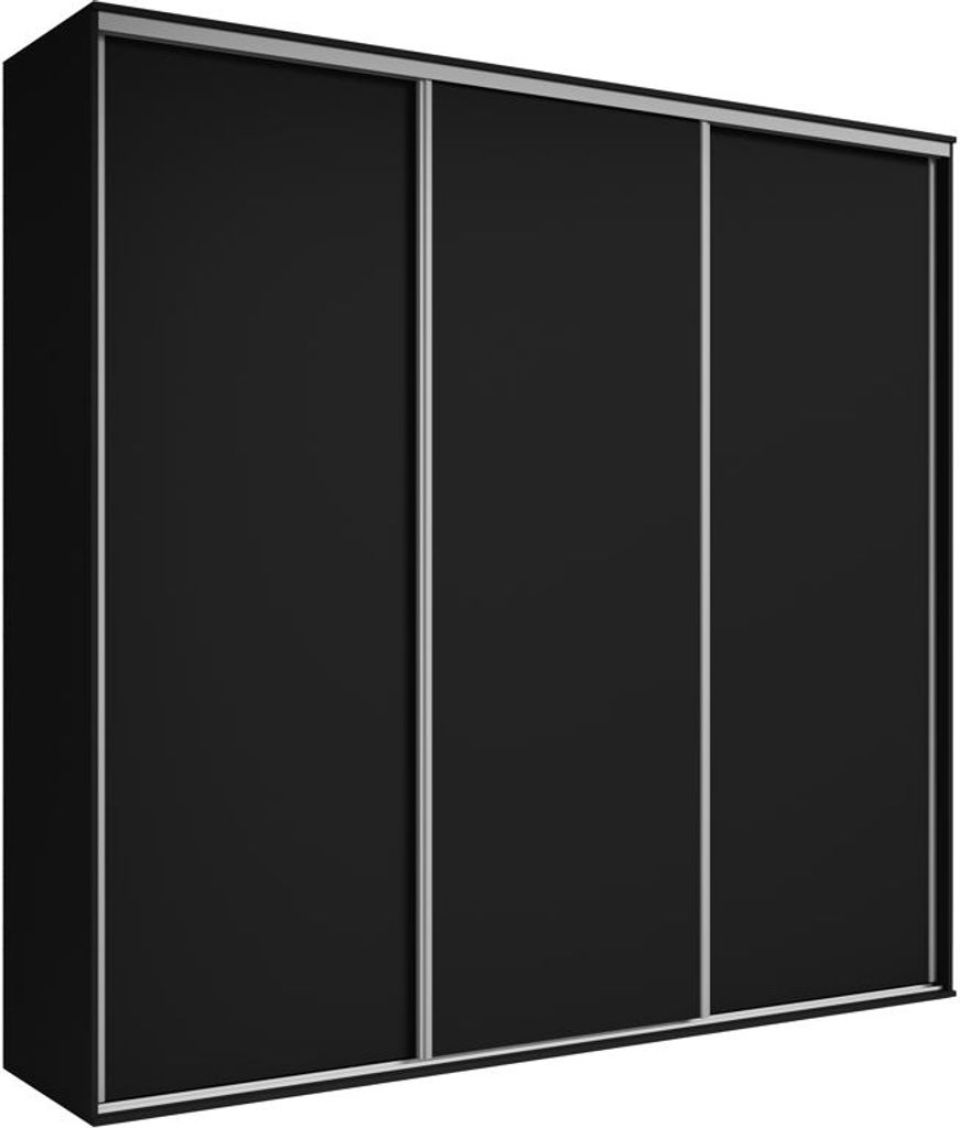 Dreitüriger Kleiderschrank 254 cm AMBOY 4 - schwarz