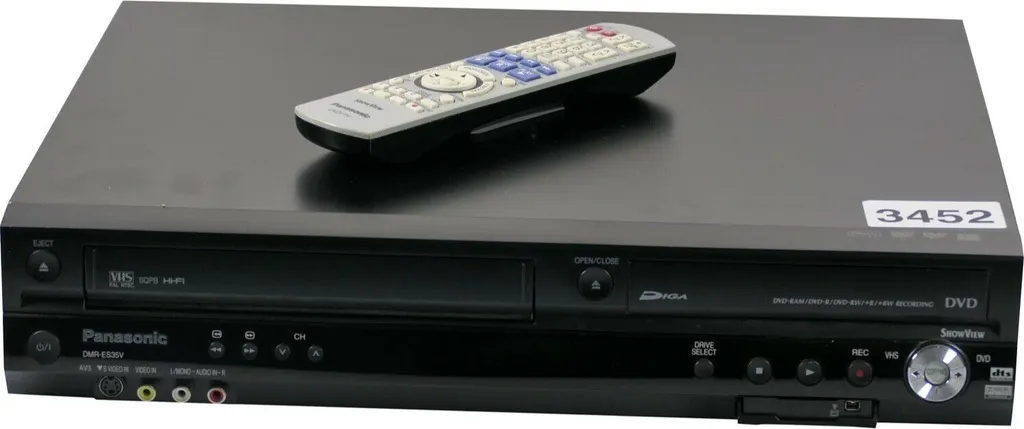 Combiné Lecteur Enregistreur DVD et VHS Panasonic DMR-ES35V Argent