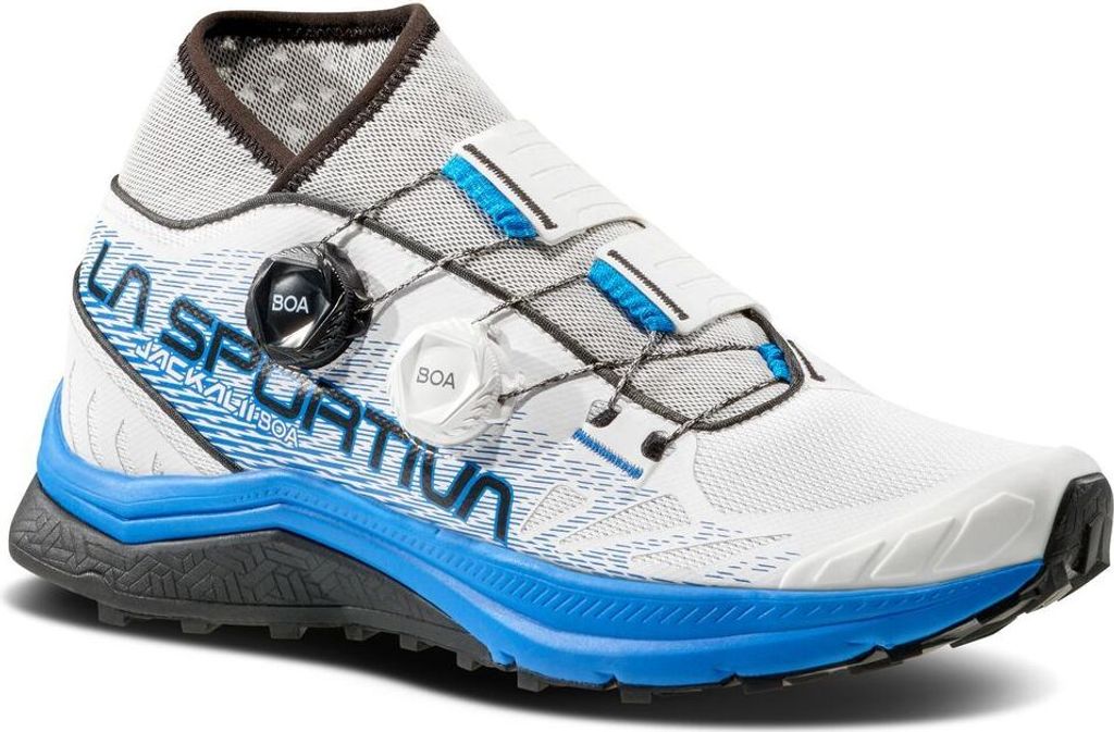 Jackal II Boa, La Sportiva Mountain Running Footwear, 38, White/Electric Blue (White) - La Sportiva