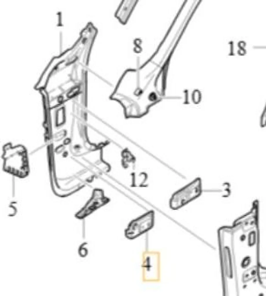 Renfort Inférieur de Carrosserie Droit pour Volvo S60 et V60 31484820