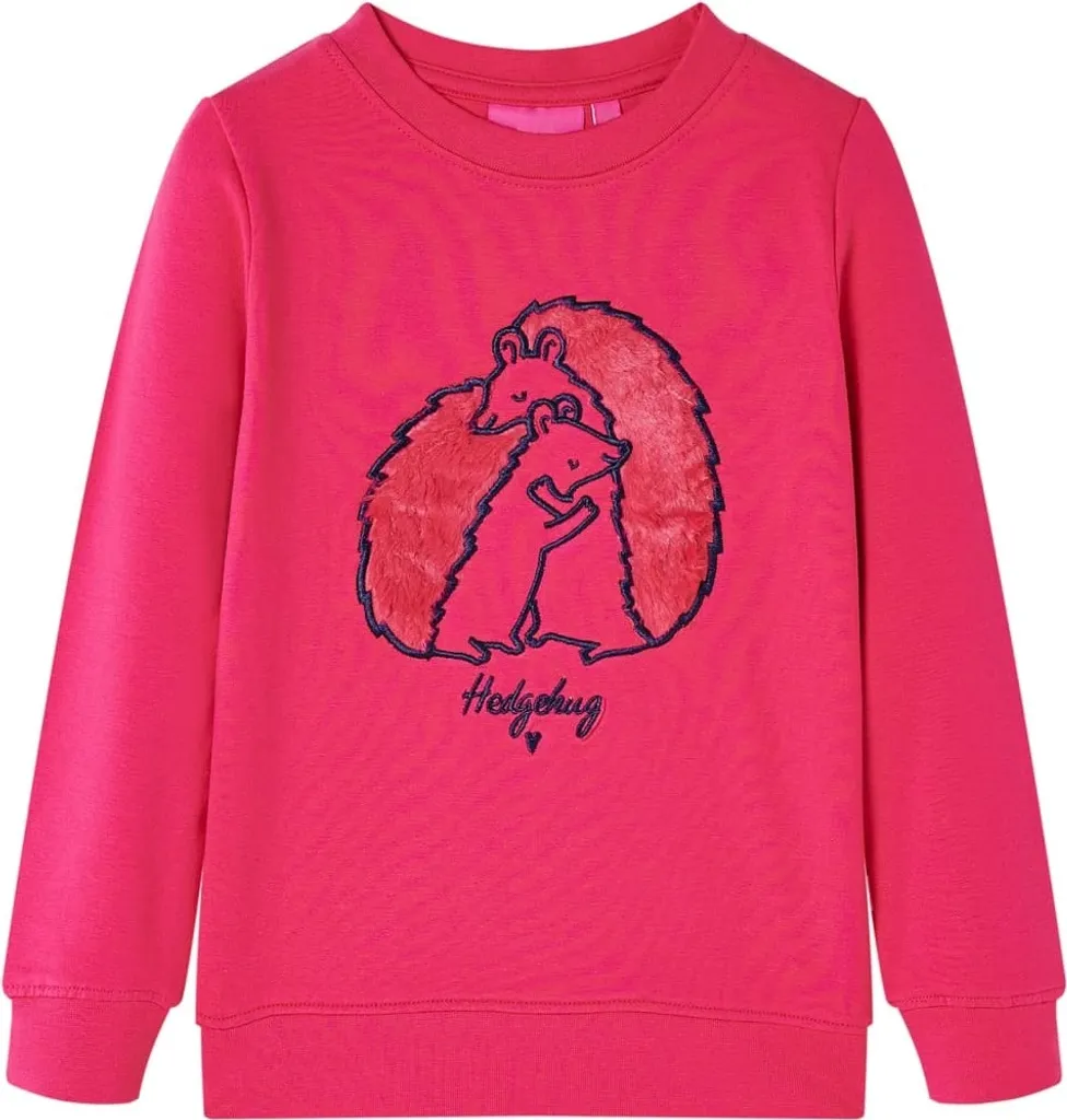 Felpa Bambina Rosa Brillante Taglia 104 - Cotone Morbido con Cappuccio