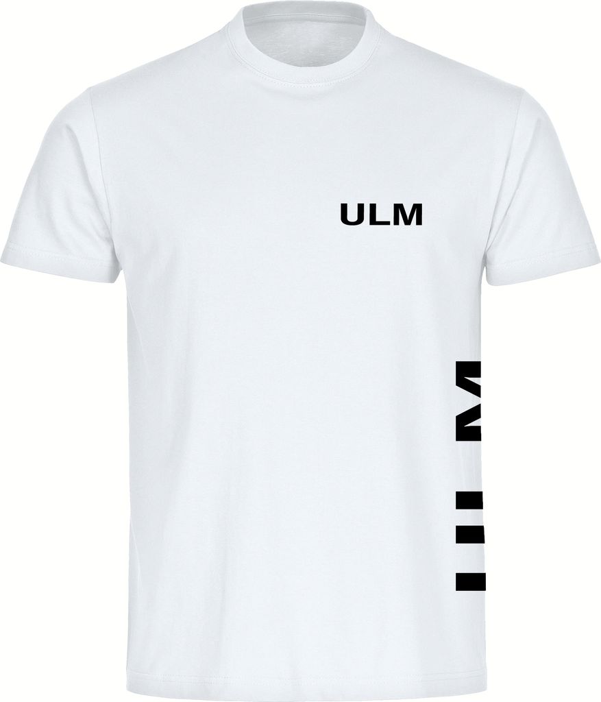 multifanshop Kinder T-Shirt - Ulm - Brust & Seite, weiß, Größe 152