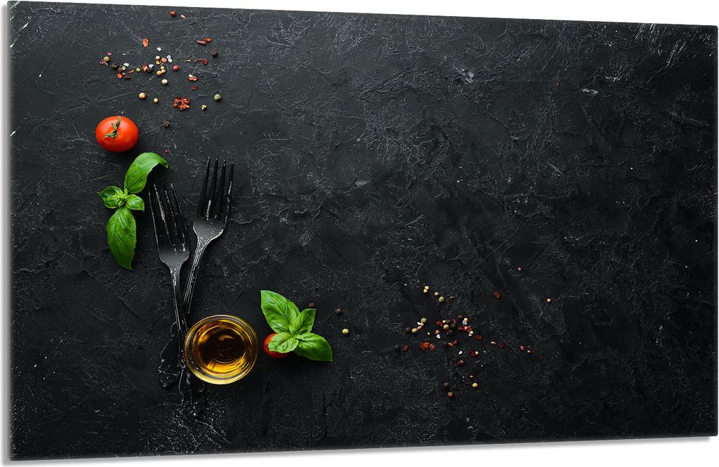 Glas Herdschutzplatte 80x52 Schiefer