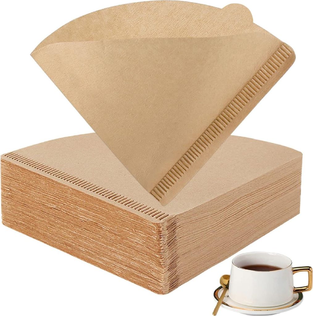 BYKITCHEN Filter 02, 200 Stück, Filterpapier, Größe 02, Papierkaffeefilter für Kaffeemaschine & Pour Over Coffee Maker (Brown)