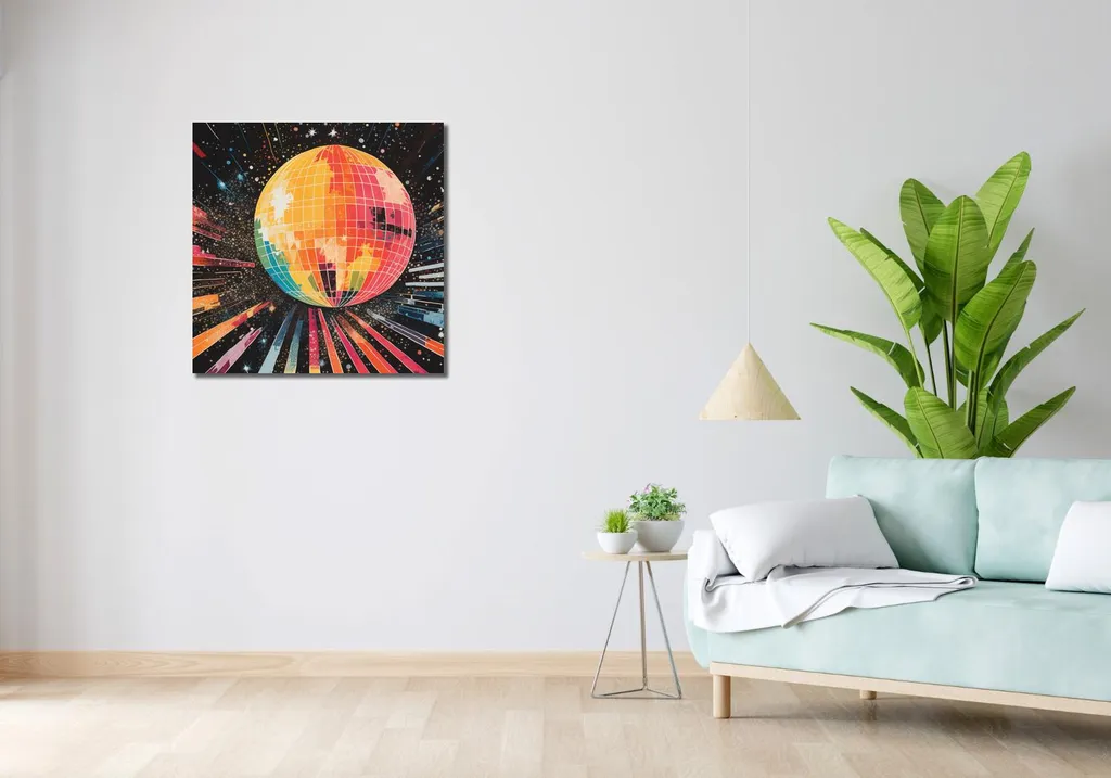 Image Jeu Disco 70x70 cm Haute Définition Format Carré Grand Format