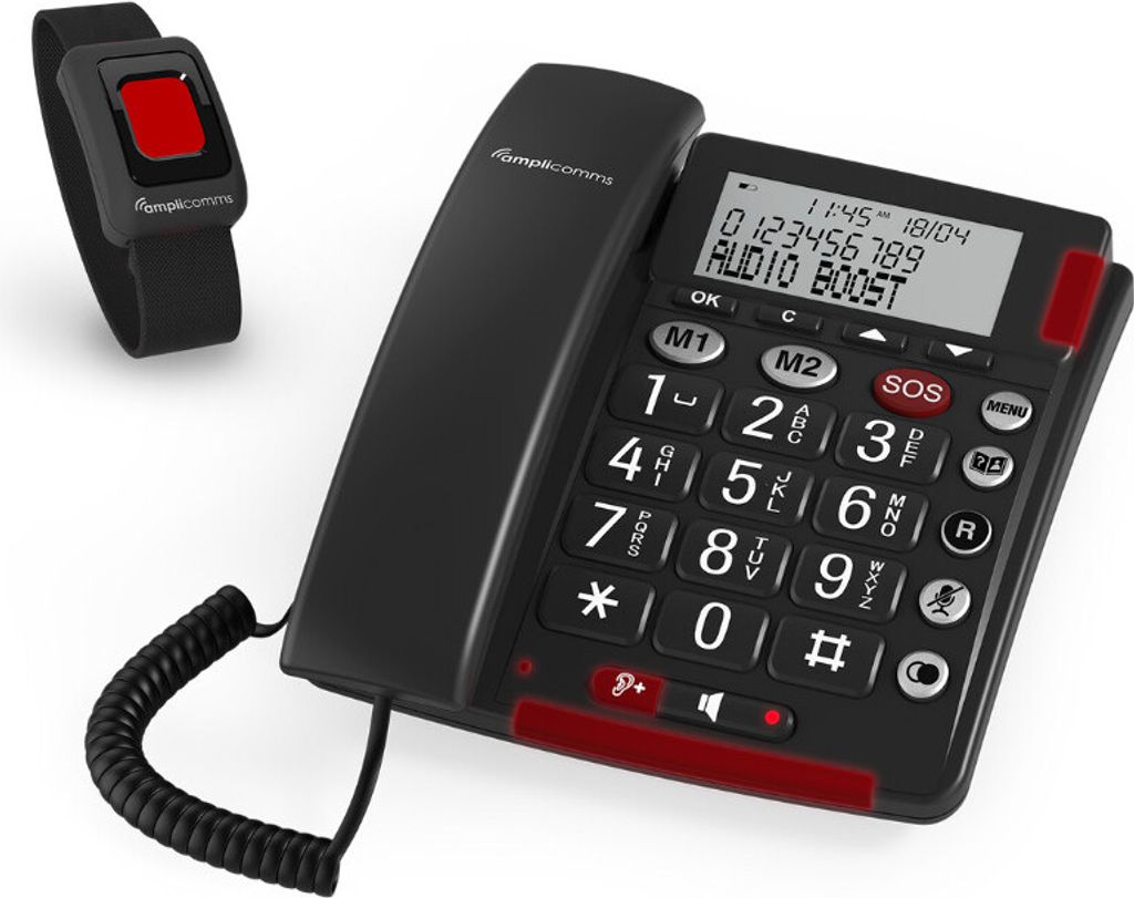 Amplicomms BigTel 50 Alarm Plus DE/FR Analog Telefon dark Produktbild 8