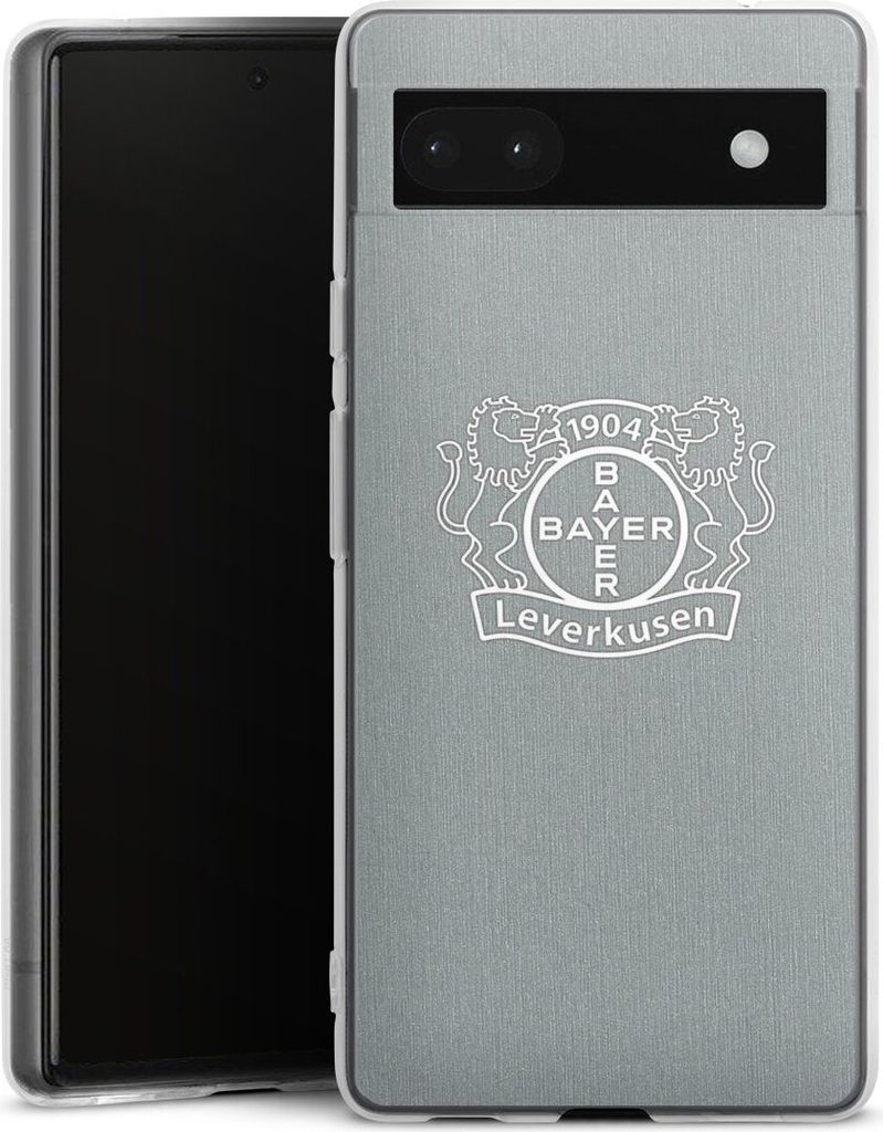 DeinDesign Handyhülle für Google Pixel 6a Silikon Hülle Case Smartphone Schutzhülle Bayer 04 Leverkusen Offizielles Lizenzprodukt Wappen